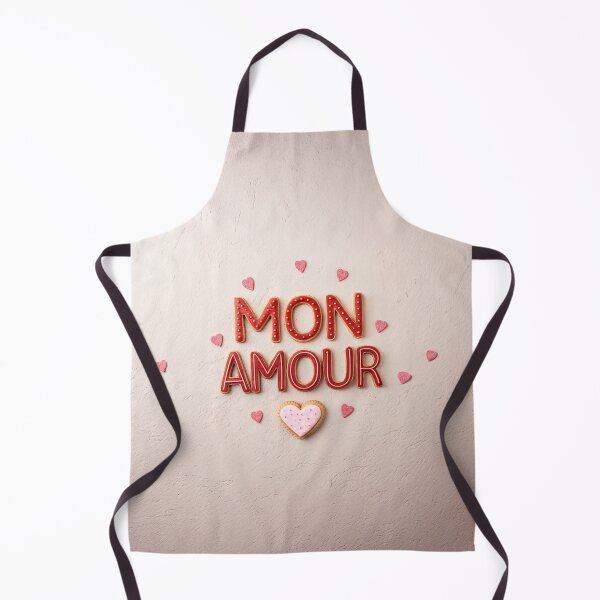 Item preview, Elegant French Love Design: 'Mon Amour' with Hearts on Minimalist Background designed and sold by Michael van der Hoorn.