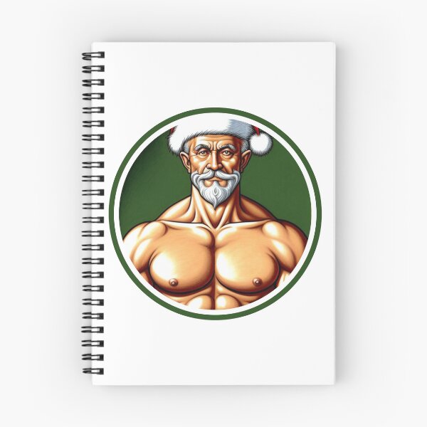Item preview, Santa Claus with ripped abs designed and sold by muscledaddies.