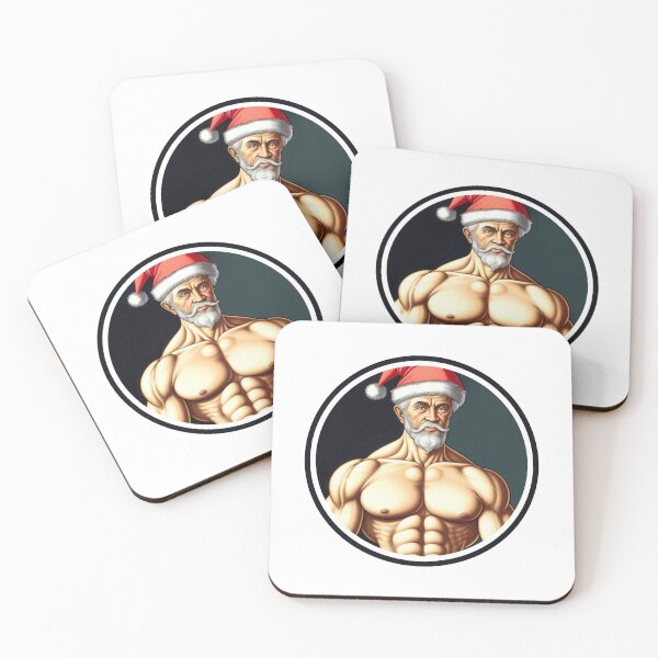 Item preview, 8 pack abs Santa Claus designed and sold by muscledaddies.