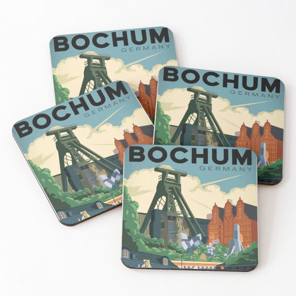 Item preview, Bochum Vintage Travel Poster designed and sold by TravelerRat.