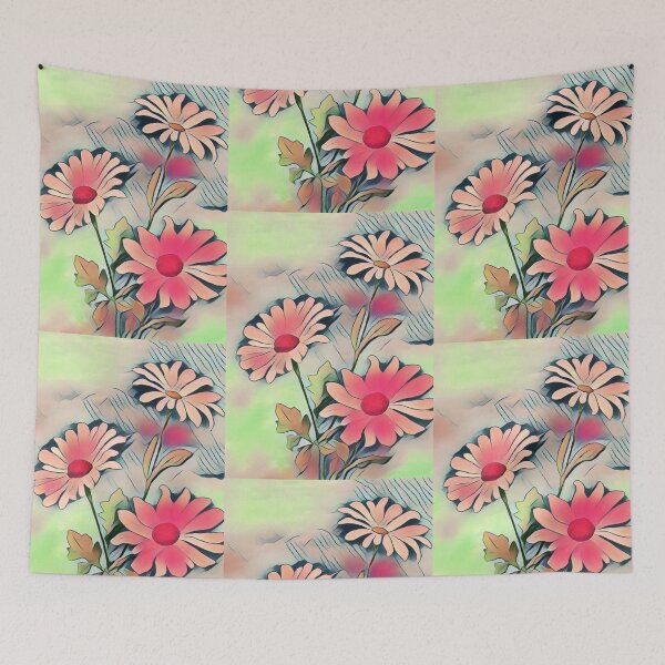 Item preview, three flowers done in an artistic design designed and sold by PinkishGlasses.