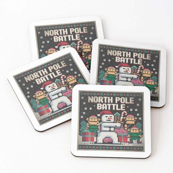 Item preview, North Pole Battle - Retro Snowman Showdown designed and sold by OldSchoolRetro.