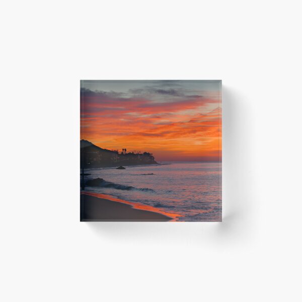 Item preview, Fiery sunrise with orange sky and sea designed and sold by kreativejooce.