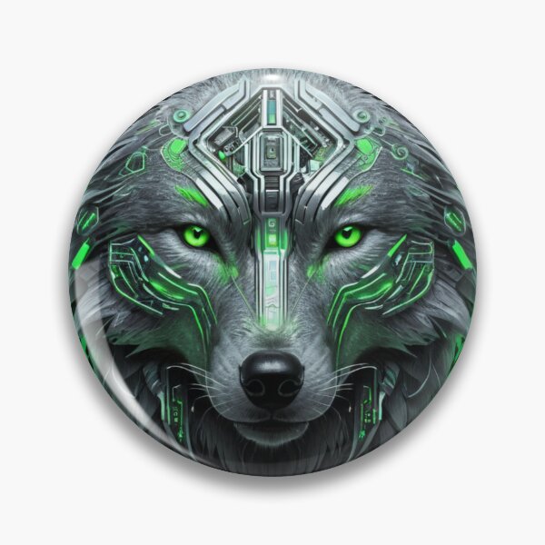 Item preview, Futuristic Neon Cyberwolf designed and sold by RebelPaintBrush.