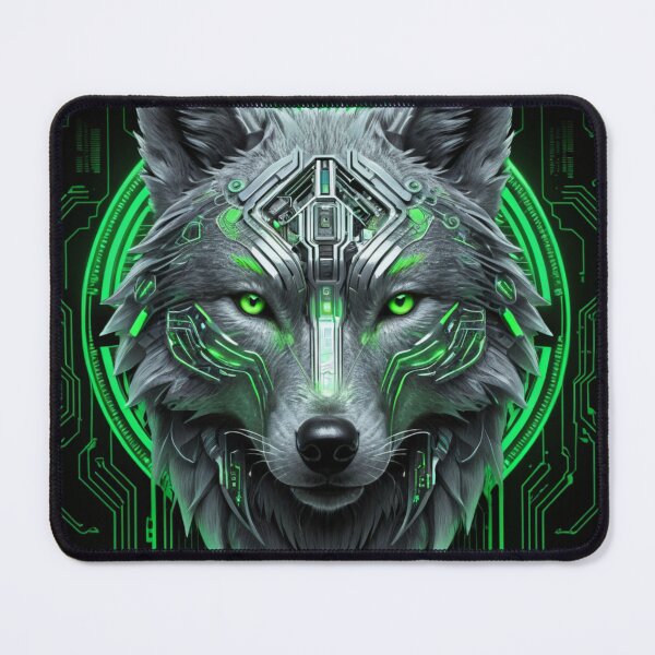 Item preview, Futuristic Neon Cyberwolf designed and sold by RebelPaintBrush.