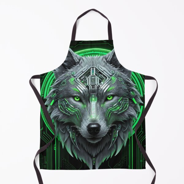 Item preview, Futuristic Neon Cyberwolf designed and sold by RebelPaintBrush.