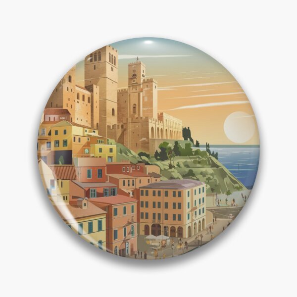 Item preview, Cagliari Vintage Travel Poster designed and sold by TravelerRat.