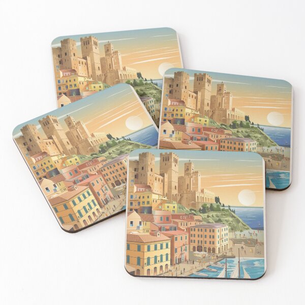 Item preview, Cagliari Vintage Travel Poster designed and sold by TravelerRat.