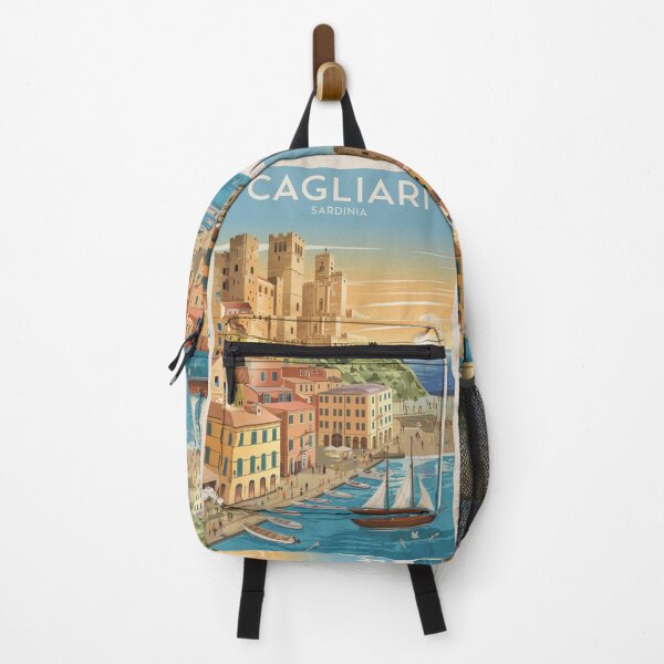 Item preview, Cagliari Vintage Travel Poster designed and sold by TravelerRat.