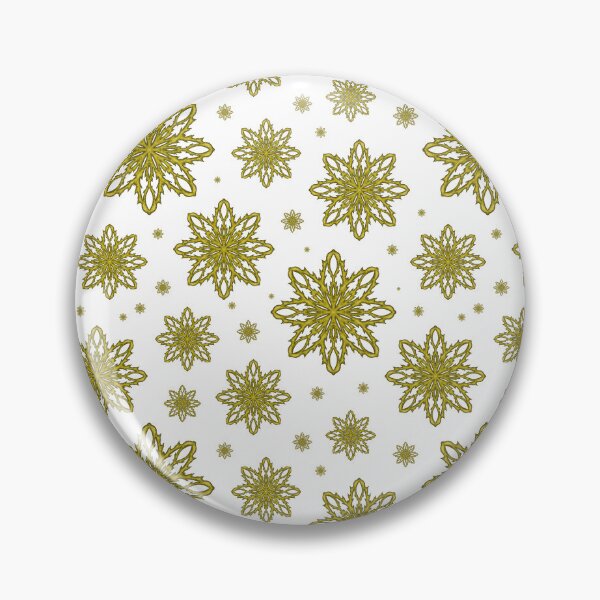 Item preview, Pattern of falling snowflakes "Inspiration" yellow on a white background designed and sold by Cherevan.