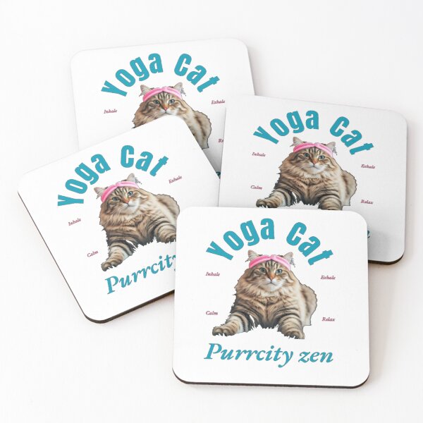 Item preview, Cat yoga purrcity zen, relax, calm, exhale, inhale designed and sold by oceanisea.