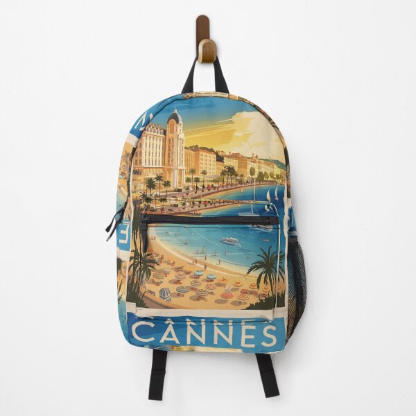 Aperçu de l'œuvre Affiche de voyage vintage de Cannes créée et vendue par TravelerRat.