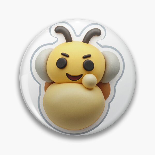 Item preview, Clay Marshmallow Bee designed and sold by DuodecimStudio.