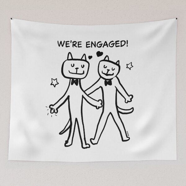 Item preview, Anuncio de compromiso Estamos comprometidos LGBTQ designed and sold by brodyquixote.