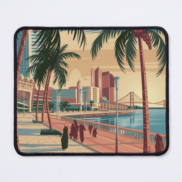 Item preview, Dammam Vintage Travel Poster designed and sold by TravelerRat.