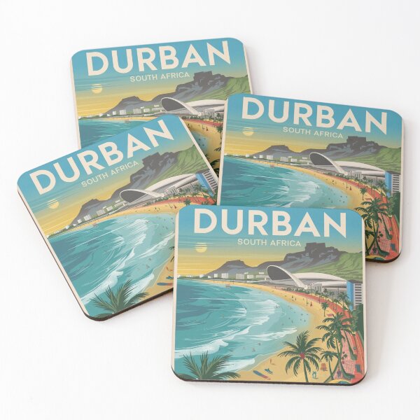 Item preview, Durban Vintage Travel Poster designed and sold by TravelerRat.