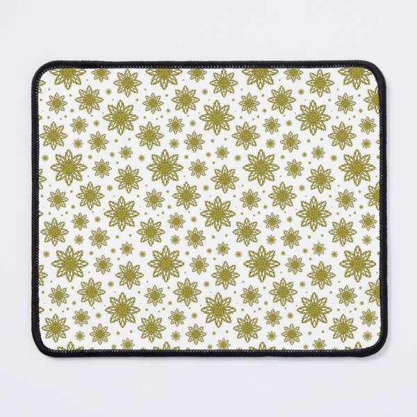Item preview, Pattern of falling snowflakes "Inspiration" of yellow color on a white background designed and sold by Cherevan.