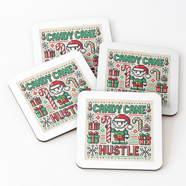 Item preview, Candy Cane Hustle - Retro Holiday Fun designed and sold by OldSchoolRetro.