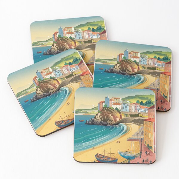 Item preview, Gijon Vintage Travel Poster designed and sold by TravelerRat.