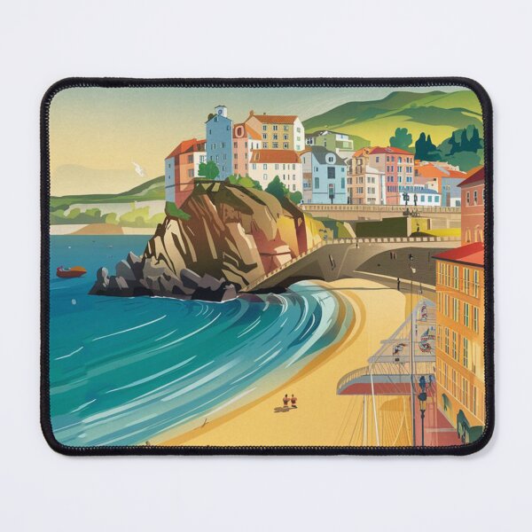 Item preview, Gijon Vintage Travel Poster designed and sold by TravelerRat.