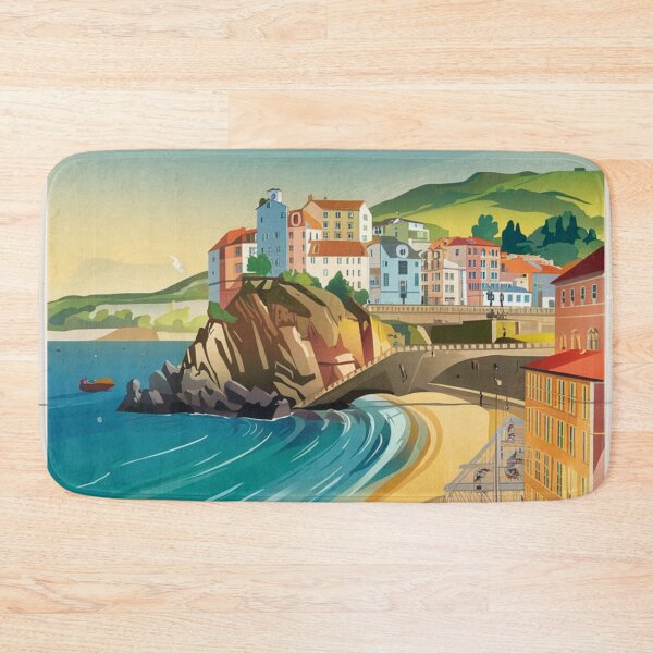 Item preview, Gijon Vintage Travel Poster designed and sold by TravelerRat.