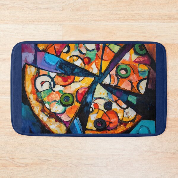 Item preview, Abstract Pizza Delight - Bold Slices of Color and Dynamic Energy designed and sold by OlfactoART Studio.
