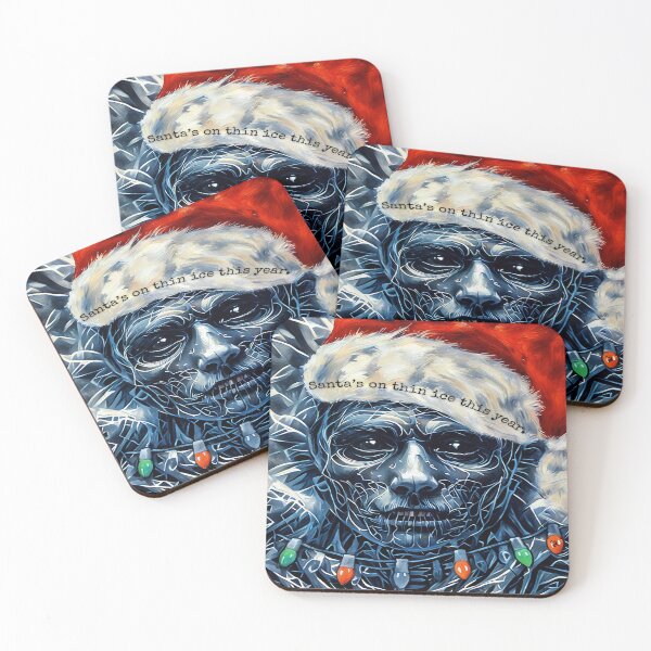 Item preview, Santa’s on Thin Ice – Festive Dark Humor Art designed and sold by gleefulme.