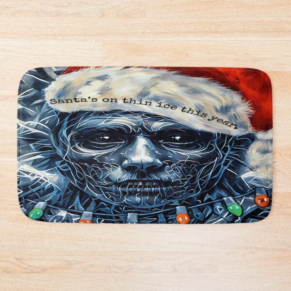 Item preview, Santa’s on Thin Ice – Festive Dark Humor Art designed and sold by gleefulme.