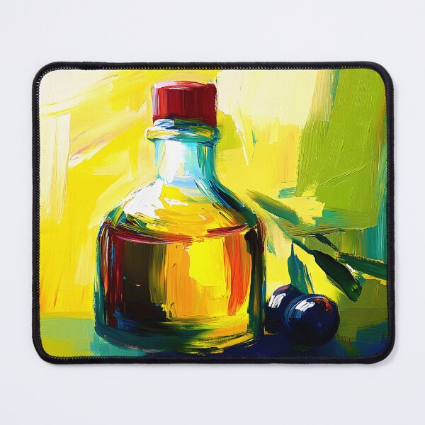 Item preview, Olive Oil Essence - Bold Colors and Dynamic Energy Digital AI Generated Art designed and sold by OlfactoART Studio.