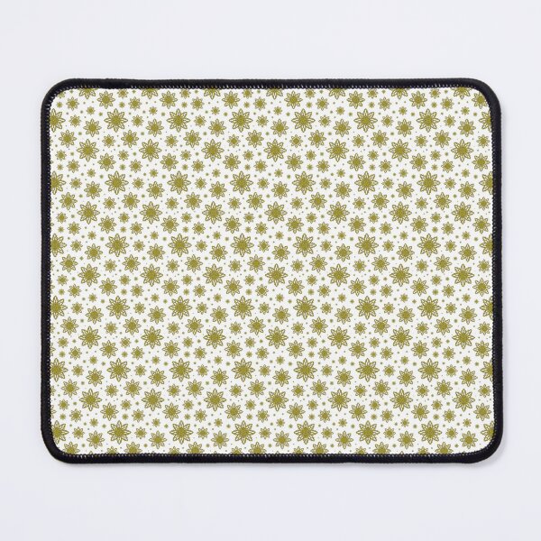 Item preview, Pattern of falling snowflakes "Inspiration" of yellow color on a white background designed and sold by Cherevan.