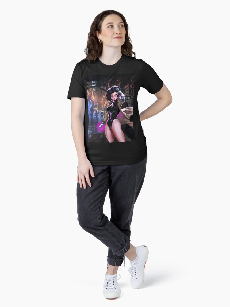 Imagen 4 de 7, Camiseta esencial con la obra ALITA99 Hentai, diseñada y vendida por FotoLibreStudio.