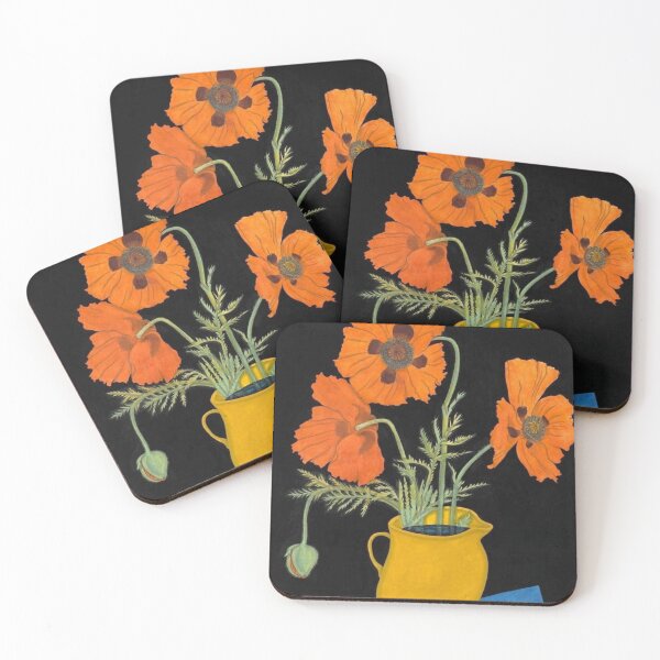 Item preview, Poppies in a Yellow Jug by T. Foujita designed and sold by RickE.
