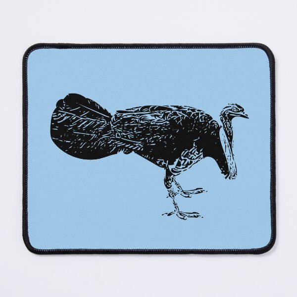 Artikelvorschau, Australischer Brushturkey, schwarzes Design entworfen und verkauft von designsasstultd.