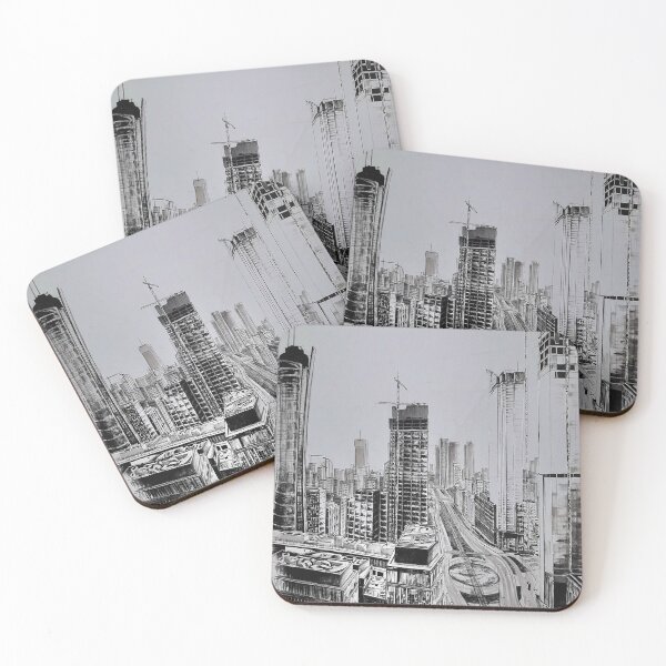 Item preview, Modern Cityscape Under Construction designed and sold by StrokeMe.