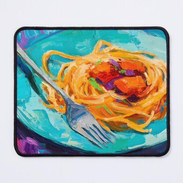 Item preview, Abstract Digital AI Art of a Spaghetti Symphony - A Colorful Feast with Bold, Dynamic Energy designed and sold by OlfactoART Studio.