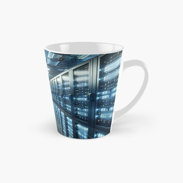 Artikelvorschau, Fotorealistischer Rechenzentrumsserverraum - Moderne Technologie Kunstdruck entworfen und verkauft von designssamaya.