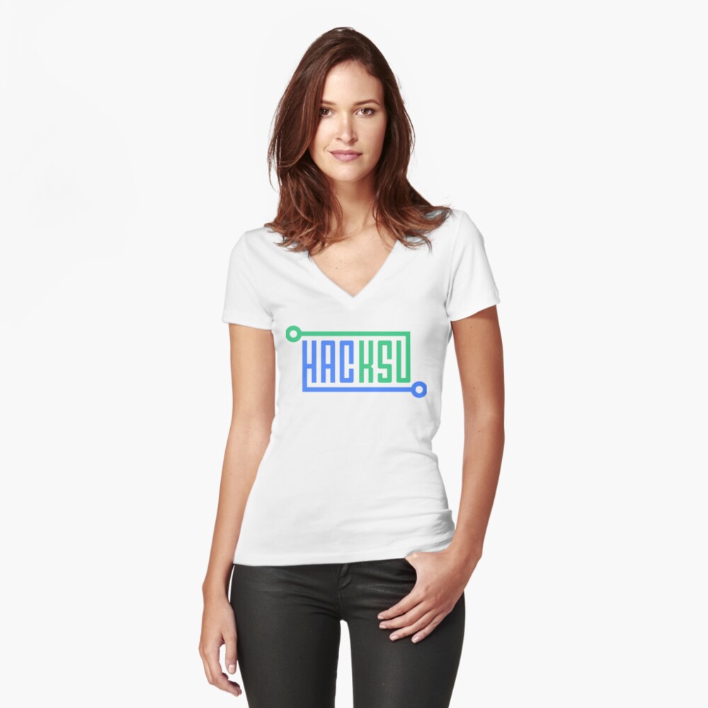 Item preview, Fitted V-Neck T-Shirt designed and sold by KentStateCS.