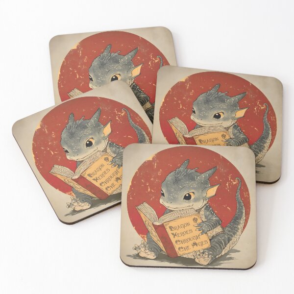 Item preview, Baby Dragon Reading "Dragon Heroes Through the Ages" designed and sold by Playing In Mud.