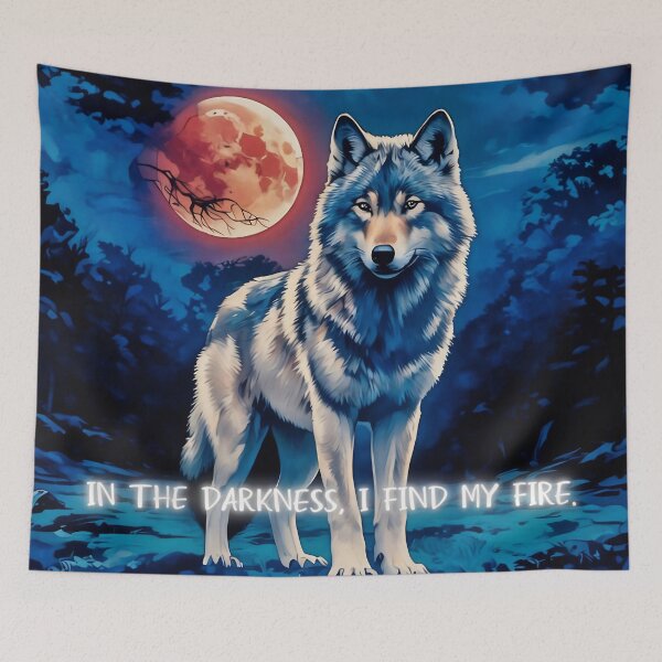 Item preview, Fierce Wolf Under Blood Moon designed and sold by gleefulme.
