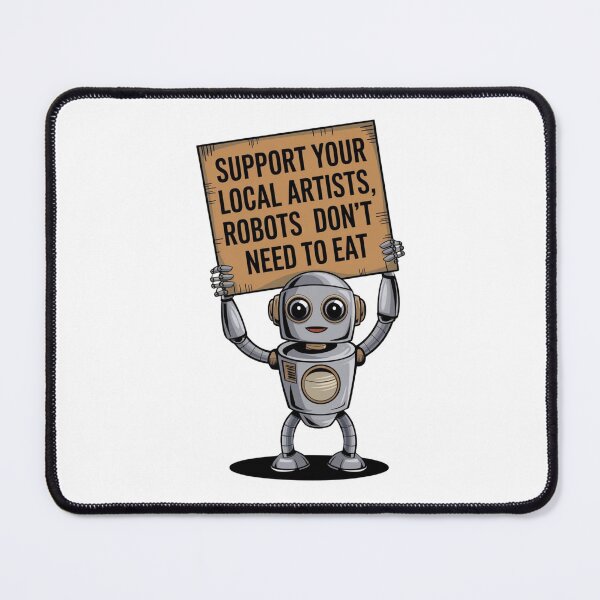 Item preview, Support Local Artist, Robots Don't Need to Eat designed and sold by Bliss Find And Design.