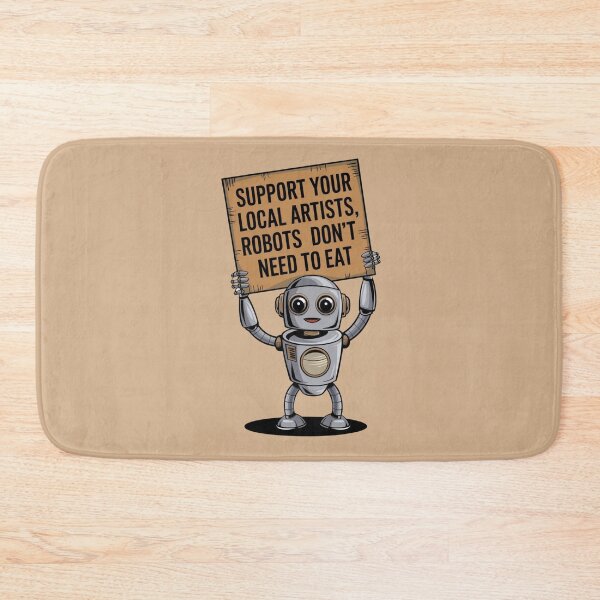 Item preview, Support Local Artist, Robots Don't Need to Eat designed and sold by Bliss Find And Design.