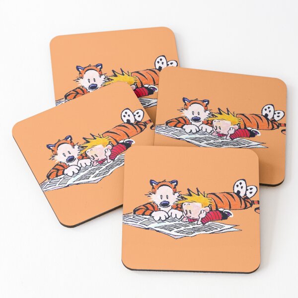 Item preview, Calvin and Hobbs reading newspaper designed and sold by pigasousshop.