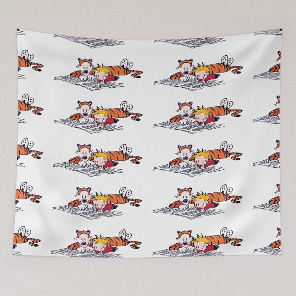 Item preview, Calvin and Hobbs reading newspaper designed and sold by pigasousshop.