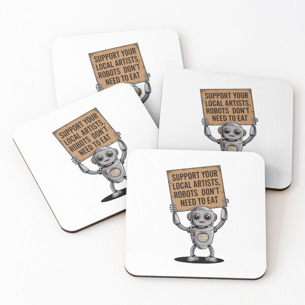 Item preview, Support Local Artist, Robots Don't Need to Eat designed and sold by Bliss Find And Design.