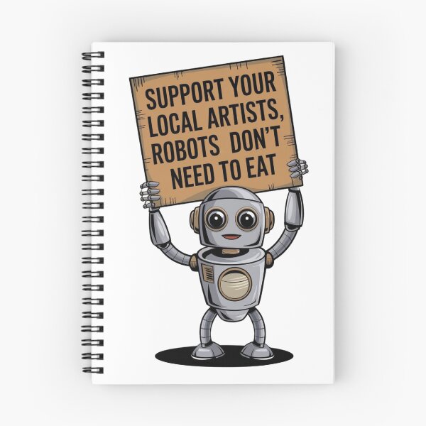 Item preview, Support Local Artist, Robots Don't Need to Eat designed and sold by Bliss Find And Design.