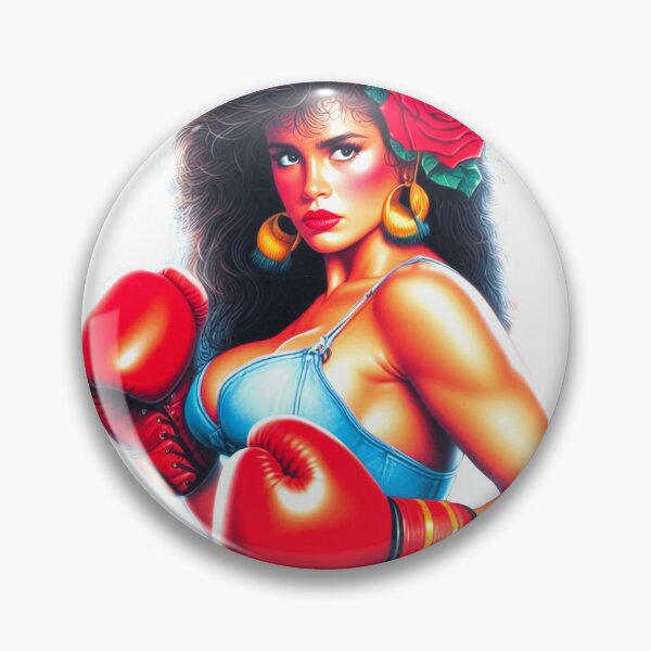 Aperçu de l'œuvre Boxe rétro femme créée et vendue par PulpVintage.
