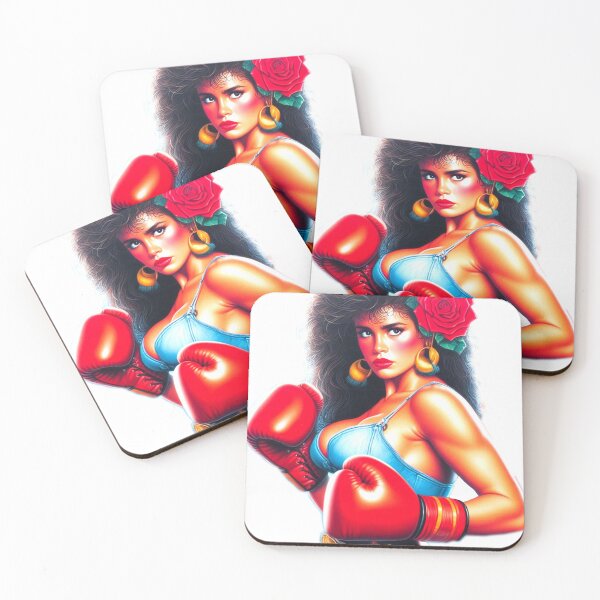 Aperçu de l'œuvre Boxe rétro femme créée et vendue par PulpVintage.