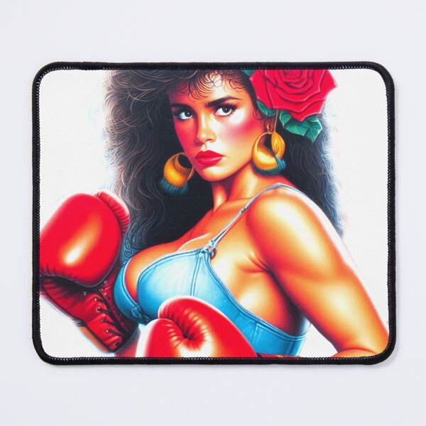 Aperçu de l'œuvre Boxe rétro femme créée et vendue par PulpVintage.