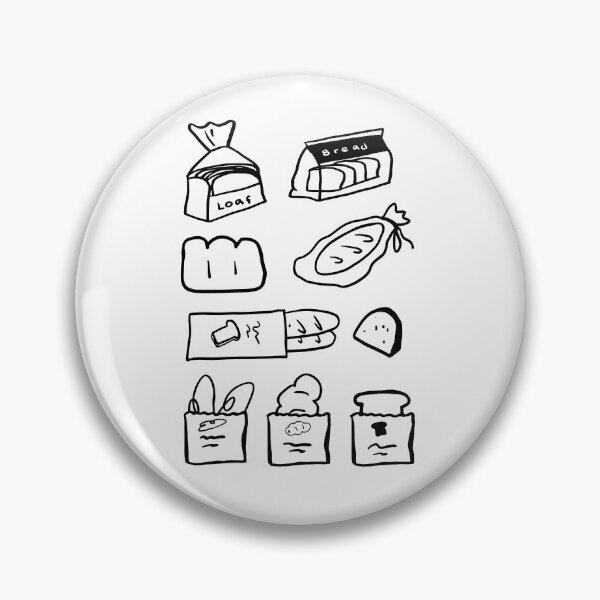 Item preview, Baking Bliss: Cute Bread Line Art Illustrations designed and sold by RM-Journey.