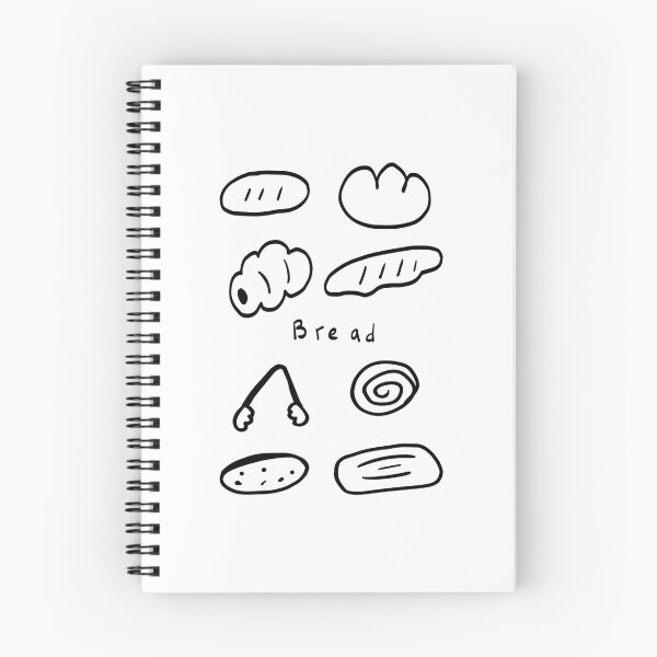 Item preview, Loaf Love: Black & White Bread Illustrations designed and sold by RM-Journey.